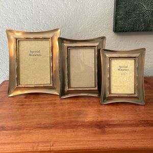 Special Moments (set of 3) Copper finish Bamboo picture frames.